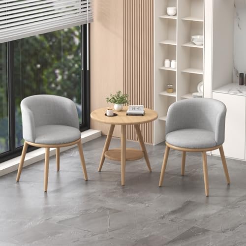 Moderner Einfacher Verhandlungstisch Und Stuhl-Kombination Für Empfang, Esstisch Mit Stühlen, Verhandlungstisch, Freizeit, Kleiner Runder Tisch, Für Kaffeehaus Und Milchtee-Laden ( Color : Linen-06 , von DIHRVTHC