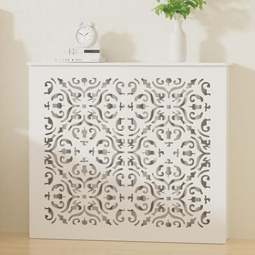 Moderner Heizkörper- Abdeckschrank- Heizkörperverkleidung Heizkörper-Abdeckschrank Für Flur Wasserdichte PVC-Holz-Kunststoff-Platte, Leicht Zu Reinigen – Ideal Für Büro, Flur(L100xH100xT20CM) von DIHRVTHC