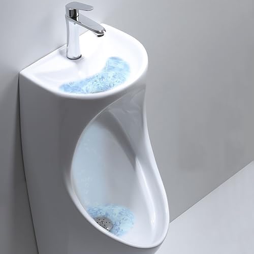 Urinale für Männer, auslaufsicher, mit Wasserhahn und Waschbecken, Keramik-Urinal zur Wandmontage für Erwachsene, ideal für Badezimmer, Hotels, Einkaufszentren und öffentliche Toiletten Urinale für Männer, auslaufsicher, mit Wasserhahn und Waschbecken, Keramik-Urinal zur Wandmontage für Erwachsene, ideal für Badezimmer, Hotels, Einkaufszentren und öffentliche Toiletten von DIHRVTHC