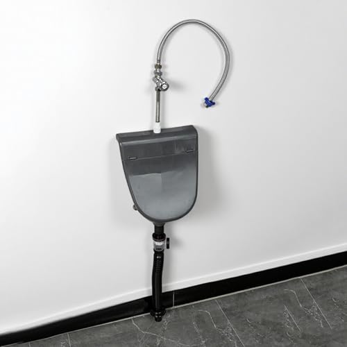 Wasserlose Urinale für Männer mit Deckel, robustes Kunststoff-Urinal zur Wandmontage, tragbar und leicht zu reinigen – ideal für Badezimmer, Garagen, Wohnheime und Outdoor-Events(Dark gray) von DIHRVTHC