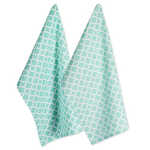 DII 100% Baumwolle Geschirrtuch Aqua Lattice von DII