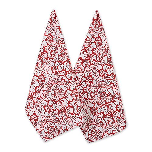 DII 100% Baumwolle Geschirrtuch Tango Red Damask von DII