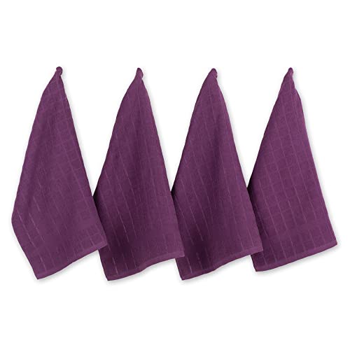 DII 100% Cotton Absorbent 16x26 Dish Handtuch, 4 Stück, Massive Aubergine von DII