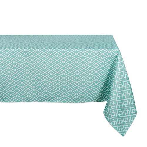 DII 100% Polyester, auslaufsicher, maschinenwaschbar Tischdecke 60x84 Aqua Diamond von DII
