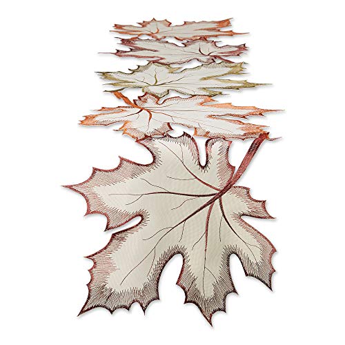 DII 14x60 Polyester Table Runner, Embroidered Maple Leaves - Perfect for Fall, Thanksgiving, Catering Events, or Everyday Use DII 14x60 Polyester Table Runner, Embroidered Maple Leaves - Perfect for Fall, Thanksgiving, Catering Events, or Everyday Use von DII