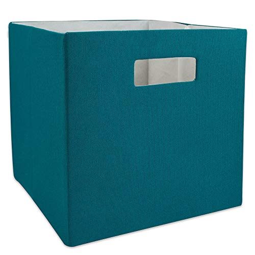 DII Poly-Cube Aufbewahrungskollektion Feste Seiten, zusammenklappbar, solide, blaugrün, Large von DII
