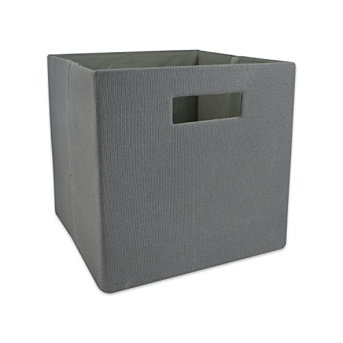 DII Poly-Cube Aufbewahrungskollektion Feste Seiten, zusammenklappbar, solide, grau, Small von DII