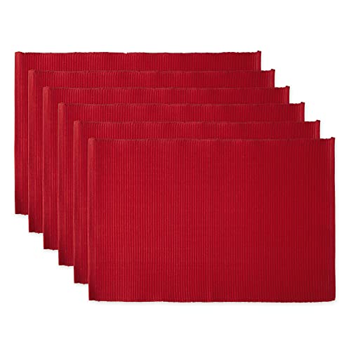 DII Basic Everyday Gerippte Tischset 100% Baumwolle Tischset 13x19 Tango Red 6-teilig DII Basic Everyday Gerippte Tischset 100% Baumwolle Tischset 13x19 Tango Red 6-teilig von DII