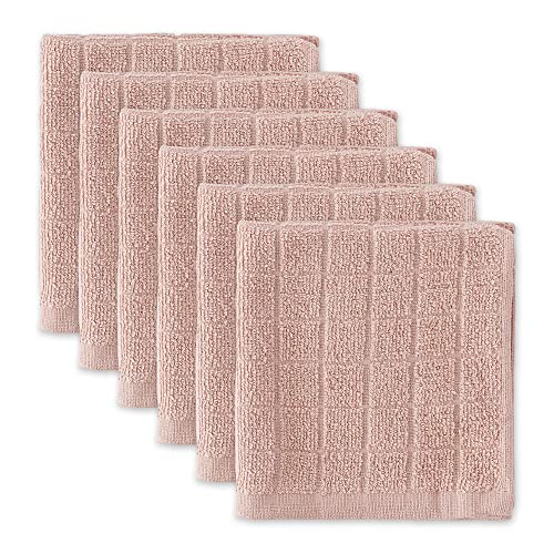 DII Basic Terry Collection Geschirrtuch-Set, 30,5 x 30,5 cm, helles Mauve, 6 Stück von DII