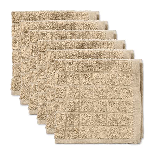 DII Basic Terry Collection Solides Fensterscheiben-Geschirrtuch-Set, Baumwolle, Beige, 12x12, 6 DII Basic Terry Collection Solides Fensterscheiben-Geschirrtuch-Set, Baumwolle, Beige, 12x12, 6 von DII