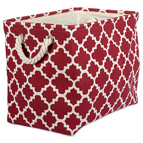 DII Printed Polyester Storage Bin -Medium Rectangle, Rust Lattice von DII