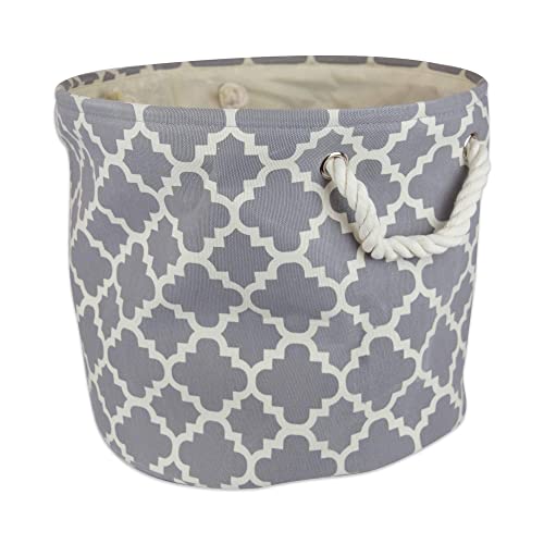 DII Bedruckter Polyester-Aufbewahrungsbehälter, klein, rund, Aqua Gitter Gitter Small Round grau DII Bedruckter Polyester-Aufbewahrungsbehälter, klein, rund, Aqua Gitter Gitter Small Round grau von DII