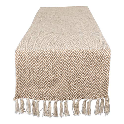 DII Table Runner, Cotton, Stone, 15 x 72 inches von DII