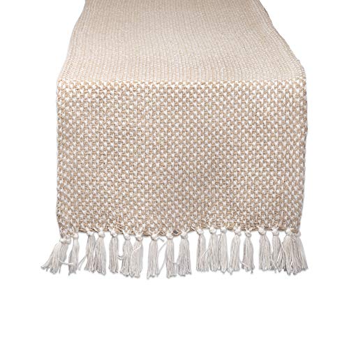 DII 100% Cotton Knit Table Runner, Stone, 15x72 von DII