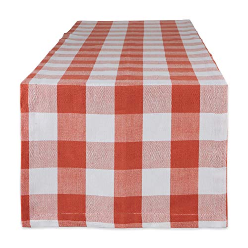 DII Buffalo Check Collection Klassische Tischplatte, Baumwolle, Rot (Vintage Red), Table Runner, 14x108 von DII