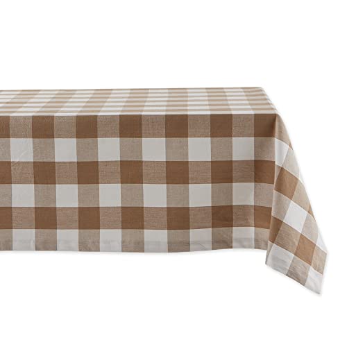 DII Buffalo Check Collection Klassische Tischplatte, Baumwolle, Stone, Tablecloth, 60x120 von DII