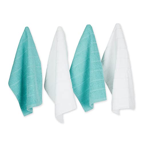 DII CAMZ36911 Chef Frottee-Geschirrtuch-Set, Aqua, Dishtowel S/4, 4 von DII