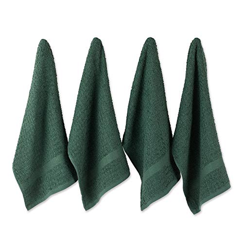 DII Cotton Waffle Terry Dish Towels, 15 x 26 Set of 4, Ultra Absorbent, Heavy Duty, Drying & Cleaning Kitchen Towels-Dark Green von DII