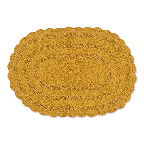 DII Crochet Collection Wende-Badematte, klein, oval, 43 x 61 cm, honigfarben von DII
