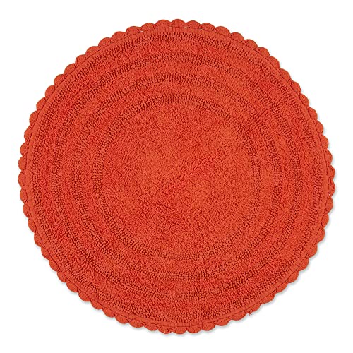 DII Crochet Collection Wende-Badematte, rund, 69,8 cm Durchmesser, Spice von DII