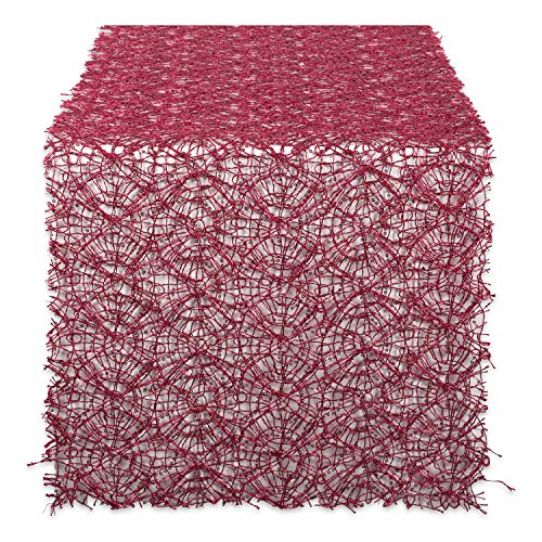 DII Decorative Table Runner Metallic Sequin, 16x120, Red von DII