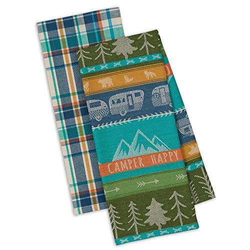DII Design Imports Happy Camper Geschirrtücher – Set von 2 – RV Park Jacquard – Happy Camper Plaid DII Design Imports Happy Camper Geschirrtücher – Set von 2 – RV Park Jacquard – Happy Camper Plaid von DII