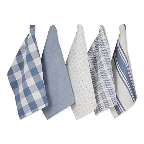 DII Everyday Basic Kitchen Collection Großes Geschirrtuch-Set aus gewebter Baumwolle, Stonewash Blue, 18x28, 5 DII Everyday Basic Kitchen Collection Großes Geschirrtuch-Set aus gewebter Baumwolle, Stonewash Blue, 18x28, 5 von DII