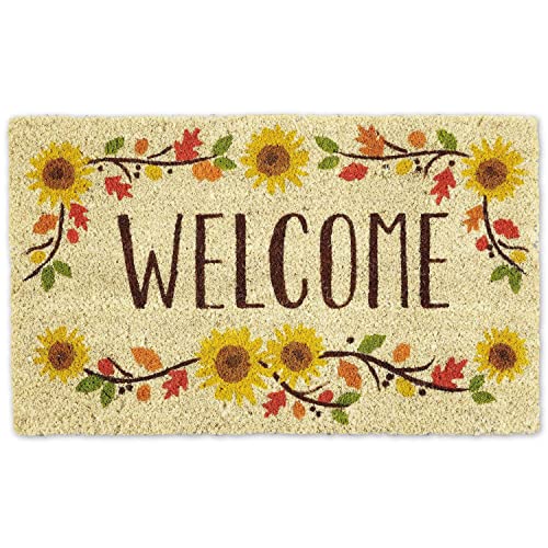 DII Outdoor Welcome Mat Kokosfaser Polyvinylchlorid, Sonnenblumen, 17x29 von DII