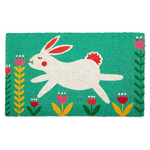 DII Animal Collection Frühjahr/Sommer Fußmatte, Kokosfaser, Bunny Folk Garden, 17x29 von DII