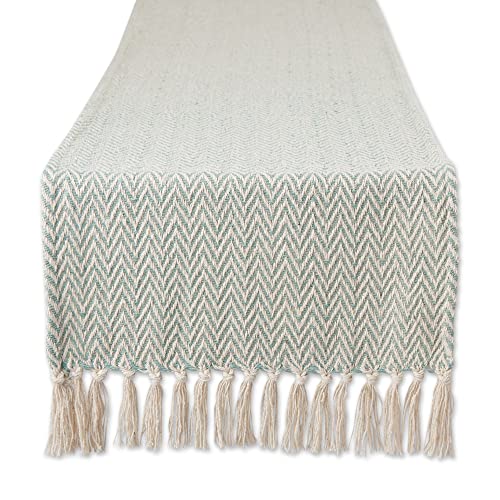 DII Gewebte Basic Tabletop Collection Chevron Tischläufer, 15 x 72 cm, Jadeit von DII