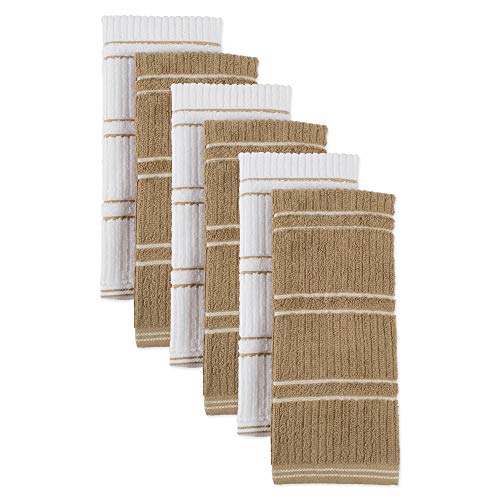 DII J & M Home Fashions handgemacht Gerippter Terry Kitchen Handtuch blau Mokka von DII
