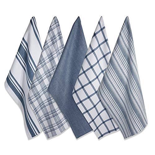 DII Verschiedene gewebte Baumwolle, Steinblau, 45,7 x 71,1 cm von DII
