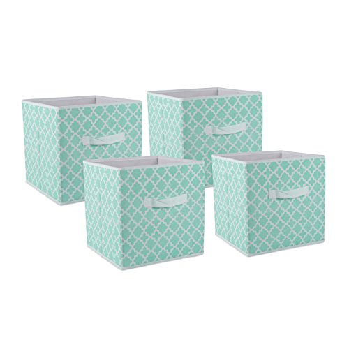 DII Non Woven Polyester Storage Bin Gitter, Aqua, Small Set of 4 von DII