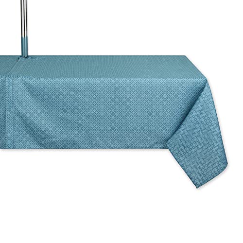 DII Outdoor Tabletop Collection Tischdecke, Gittermuster, Reißverschluss, 60 x 84 cm, Storm Blue von DII