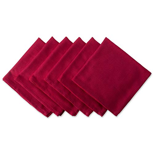 DII Variegated Tabletop Collection, Servietten-Set, 20 x 20, Tango-Rot, 6-teilig von DII