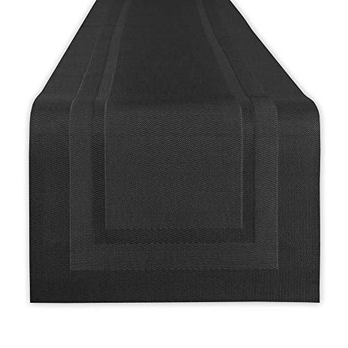 DII PVC-Tischdecken-Kollektion Gewebt für drinnen und draußen, Polyvinylchlorid, Schwarz, Table Runner, 14x72 DII PVC-Tischdecken-Kollektion Gewebt für drinnen und draußen, Polyvinylchlorid, Schwarz, Table Runner, 14x72 von DII