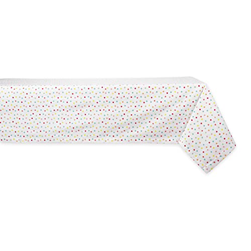 DII Polka Dot Party Print Tischkollektion Wiederverwendbar und maschinenwaschbar, Baumwolle, Mehrfarbige Konfetti-Punkte, Table Runner, 14x72 von DII