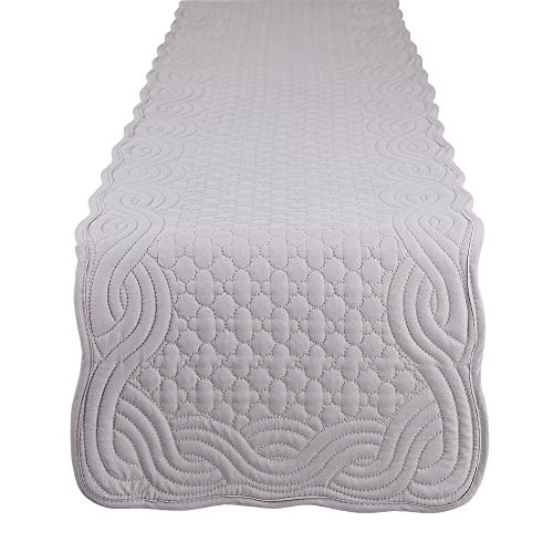 DII Quilted Farmhouse Collection Tischplatte, Polyester, grau, Table Runner, 13x72 von DII