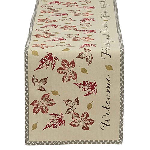 DII Rustikale Herbstblätter, Küchenkollektion, Erntedankfest & Herbst, Tischdekoration, Tischdecke, 178 cm, rund von DII