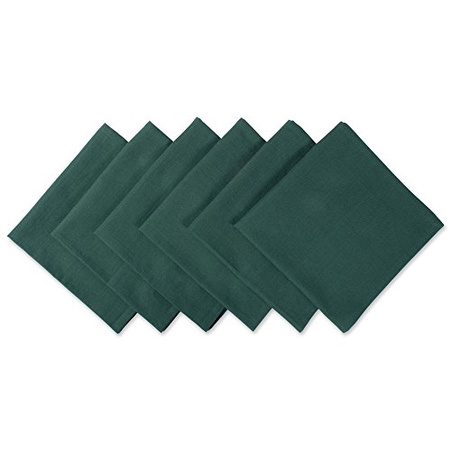 DII Solides Servietten-Set Kollektion:, Baumwolle, dunkelgrün, 20x20, 6 von DII