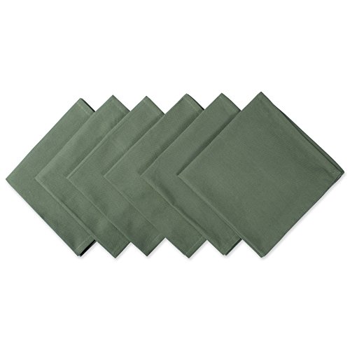 DII Servietten-Set, 20 x 20 cm, Salbei, 6 Stück, Baumwolle, Graugrün, Quadratisch von DII