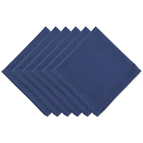 DII Solid Napkin Gewebtes Servietten-Set, Baumwolle, blau (French Blue), 20" x 20" (Set of 6), 6 von DII