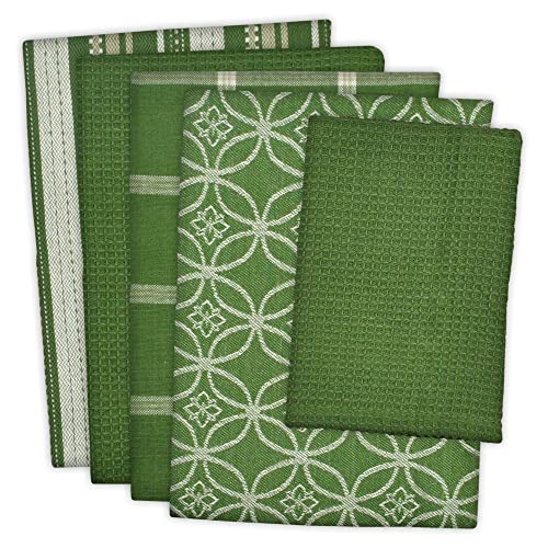 DII Sortiert, gewebt Küchenset, Baumwolle, graugrün, Dishtowel, 18x28 Dishcloth, 13x13, 5 von DII