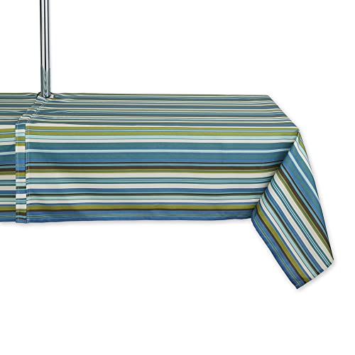 DII Tisch-Kollektion für drinnen und draußen, Flanell-Rückseite, gestreift, 60 x 120 cm, mit Reißverschluss, Strandmotiv von DII