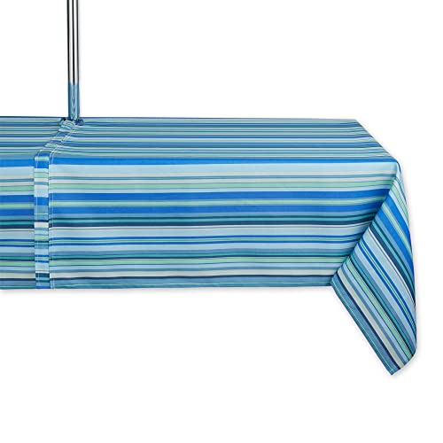 DII Tisch-Kollektion für drinnen und draußen, Flanell-Unterseite, gestreift, 60 x 84 cm, mit Reißverschluss, Blue Ocean von DII