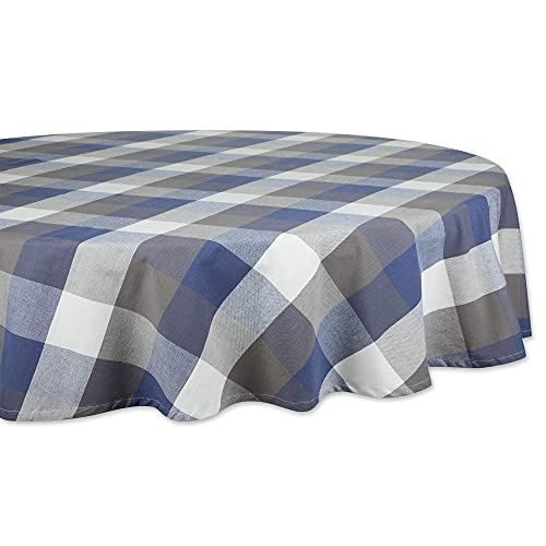 DII Tischdecke, 100% Baumwolle, rund, 178 cm, Blau von DII
