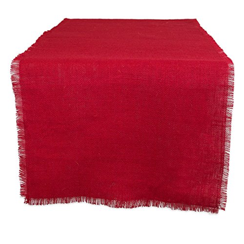 DII Jute-Kollektion Küchentischplatte, Solid Tango Red, Table Runner, 15x74 von DII