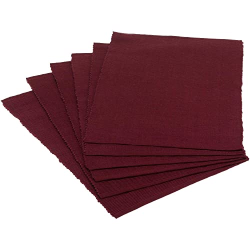 DII Basic Everyday Gerippte Tischset 100% Baumwolle Platzset 13x19 BlackBerry, 6-teilig von DII