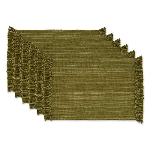 DII Variegated Tabletop-Kollektion, Baumwolle, olivgrün, Placemat Set, 13x19, 6 von DII