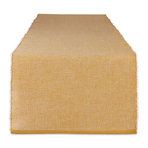 DII Two-Toned Collection Tabletop Tischläufer, Baumwolle, Honey Gold, 13x72 von DII